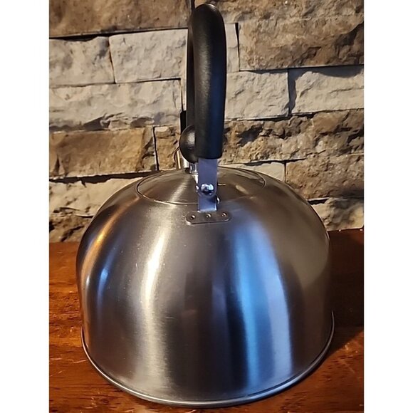 Whistling Tea Kettle Unbranded Stainless Steel Folding Handle and Lid - Picture 6 of 12